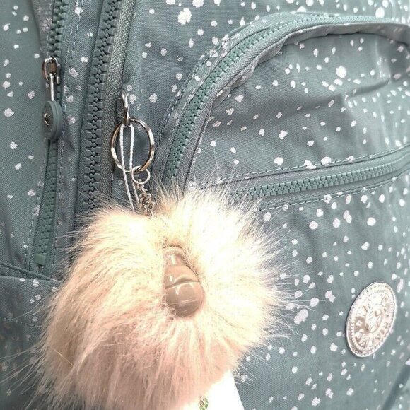 brand new Kipling reduced Large 44cm 15" Laptop  Seoul Backpack snowflake green - Picture 7 of 12